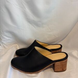 Nisolo All-Day Heeled Mule,  Black, Size 7.5, NEW